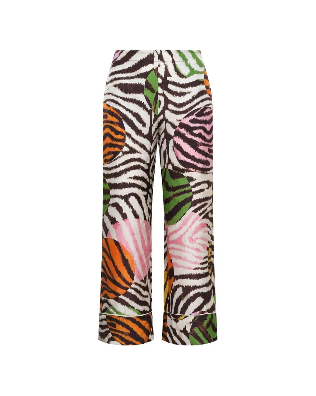 Maliparmi White Printed Trousers
