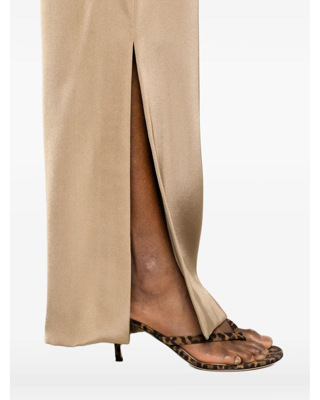 Just Cavalli Natural Wide-Leg Trousers