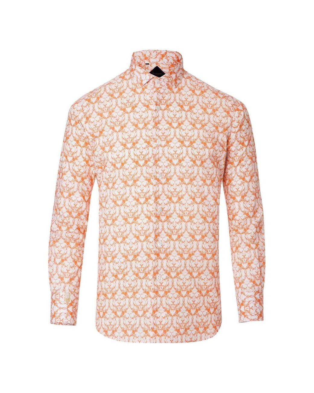 Billionaire Pink Lion Print Shirt for men