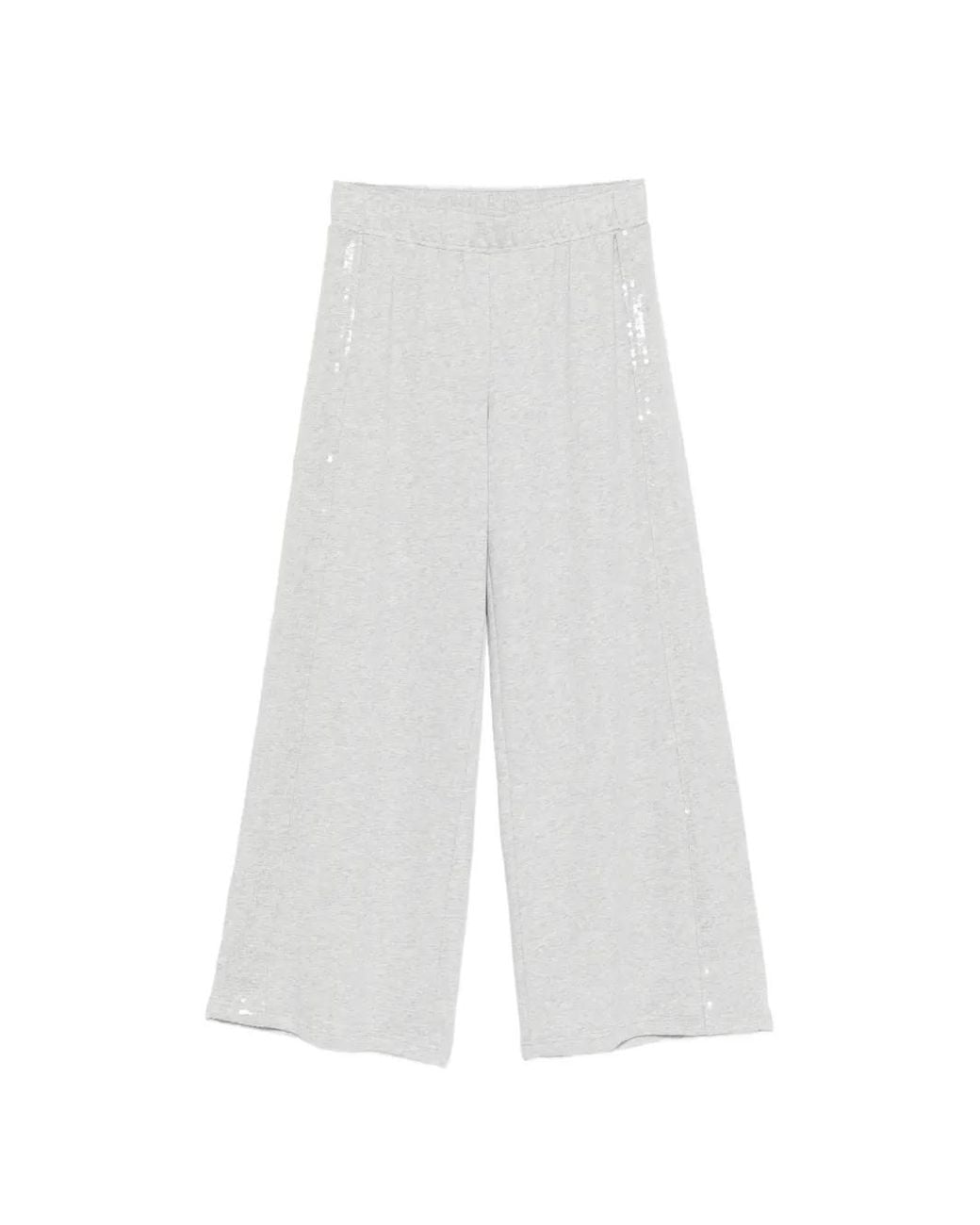 DKNY White Sequins Track Pants