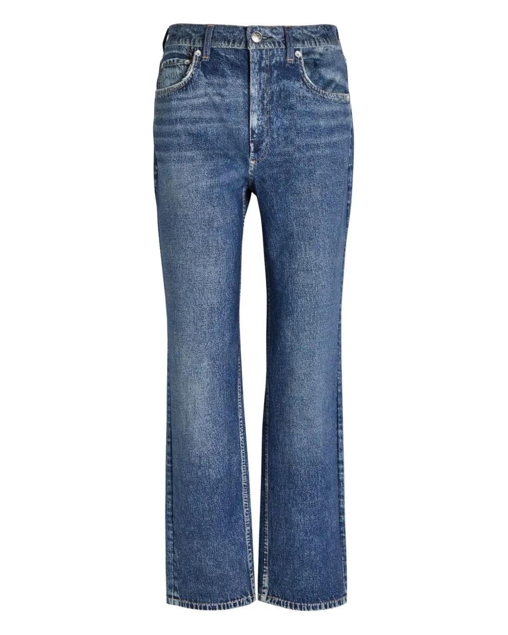 Rag & Bone Blue Straight-Leg Jeans