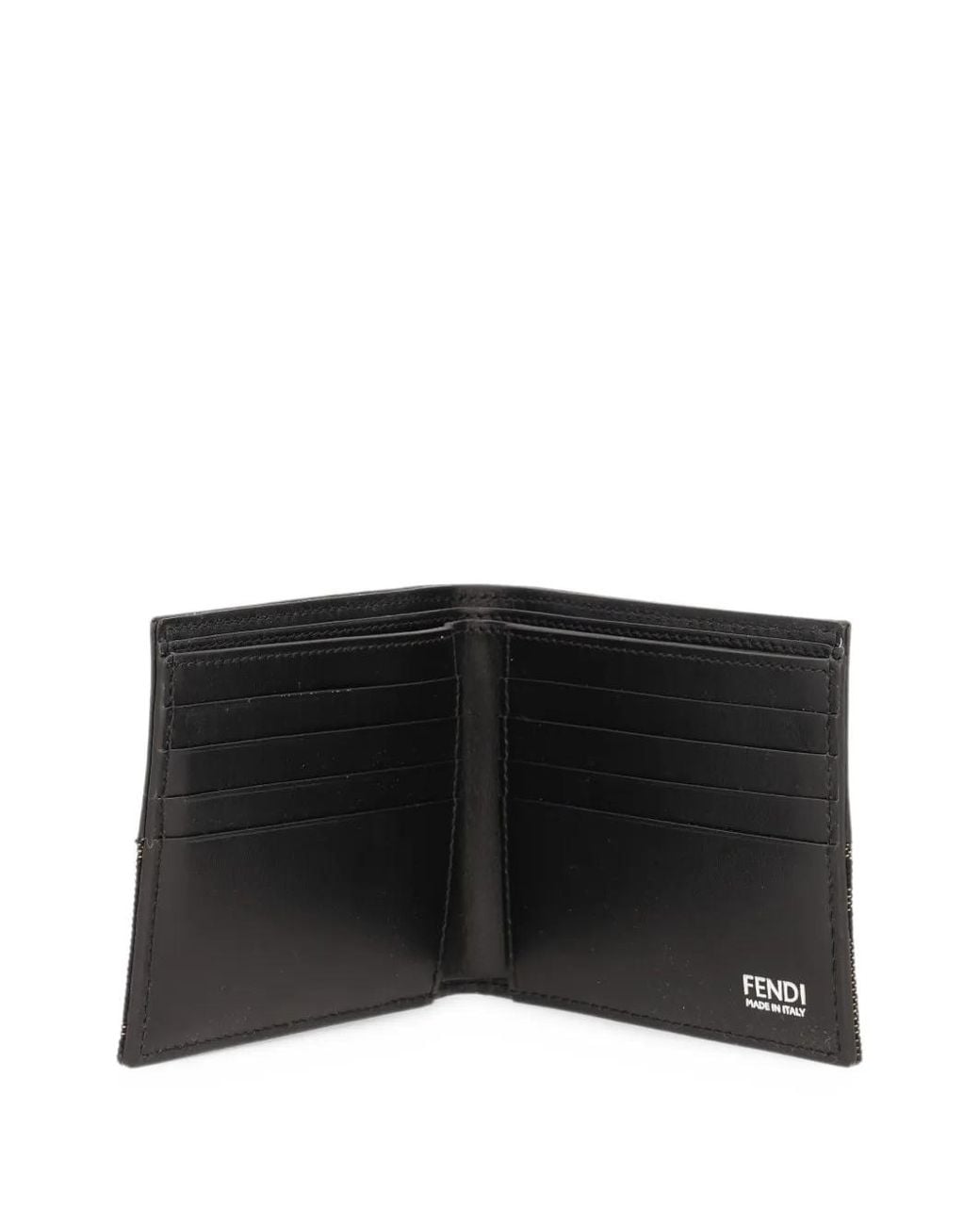 Fendi Black Ff Jacquard Wallet for men