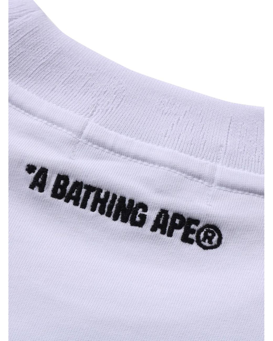 A Bathing Ape Langarmshirt Mit Logo-Patch in White für Herren