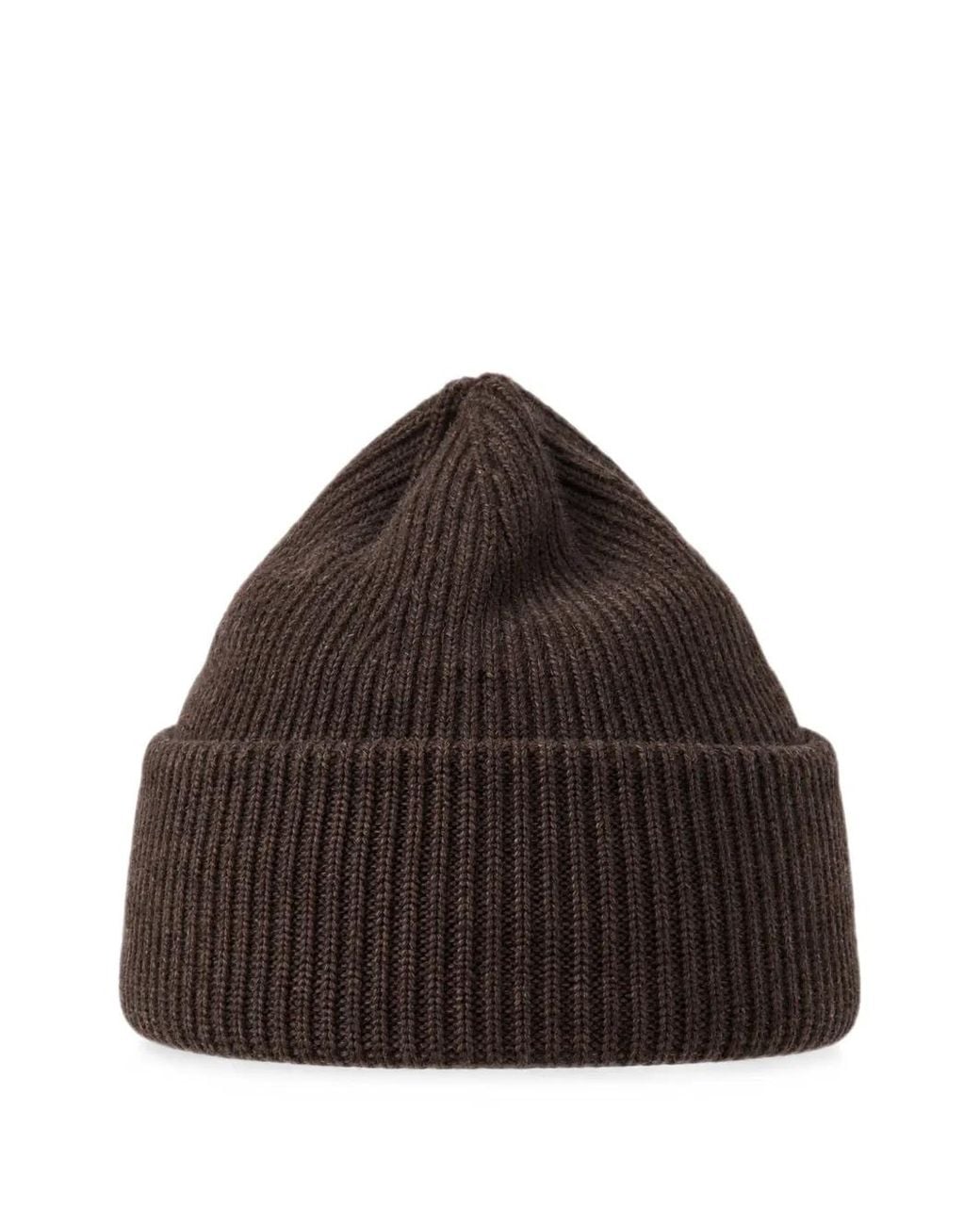 Hartford Brown Ribbed-Knit Beanie Hat for men