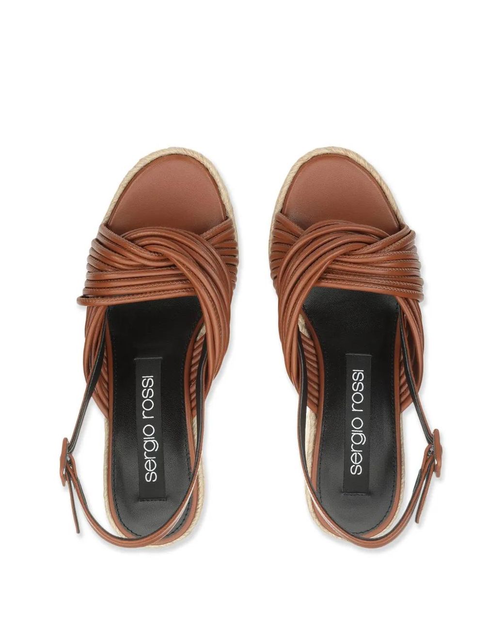 Sergio Rossi Brown Sr Akida Heeled Espadrilles