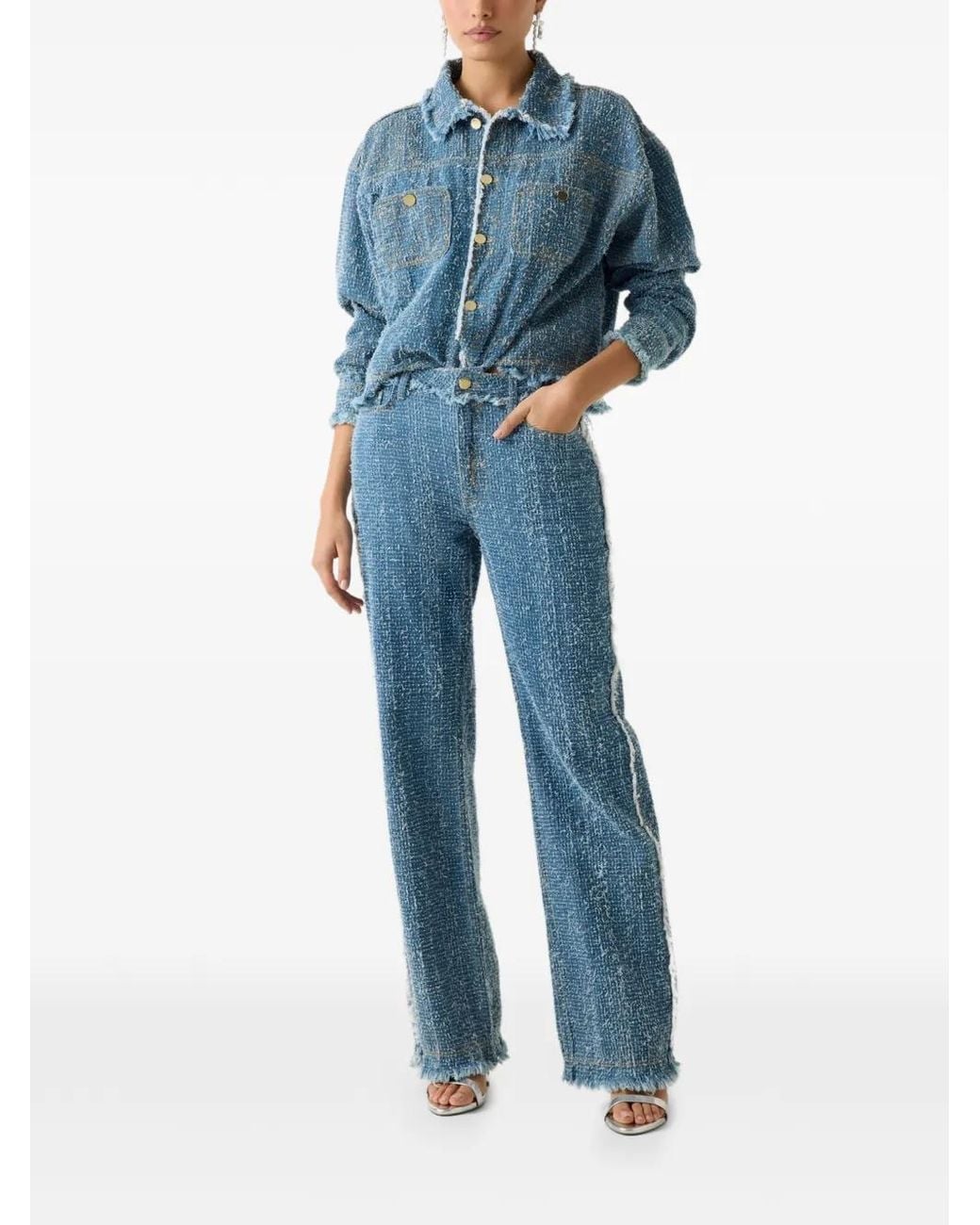 Guess Tweed Jack in het Blue