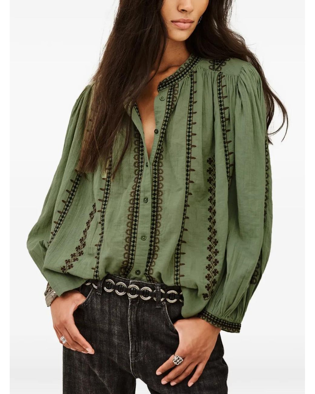 Camicia Mona Con Ricamo di Ba&sh in Green
