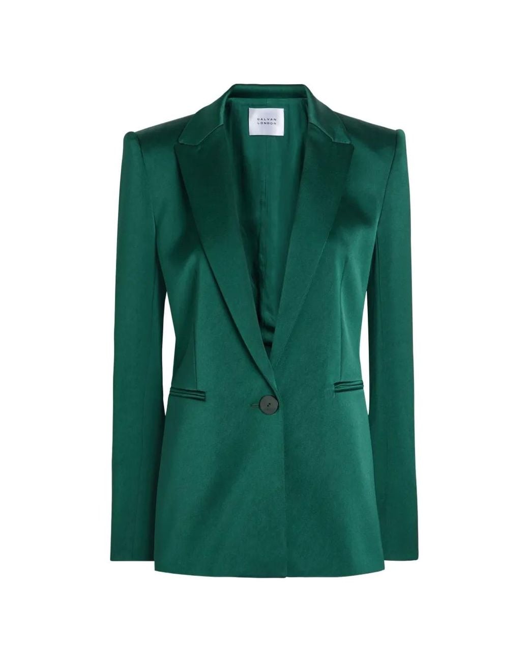 Galvan Green Single-Breasted Blazer