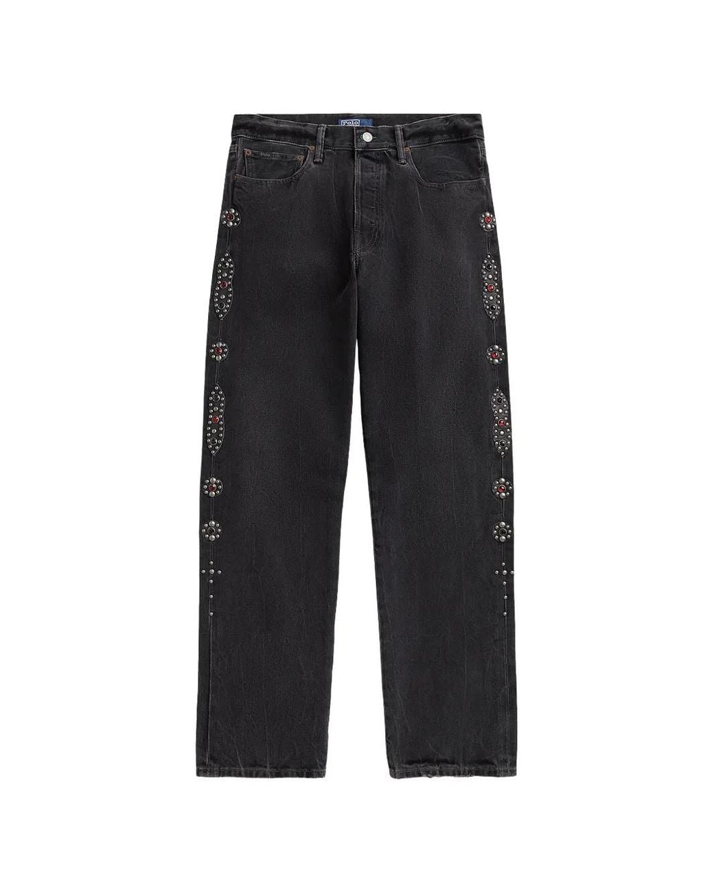 Polo Ralph Lauren Black Stud-Embellished Jeans for men