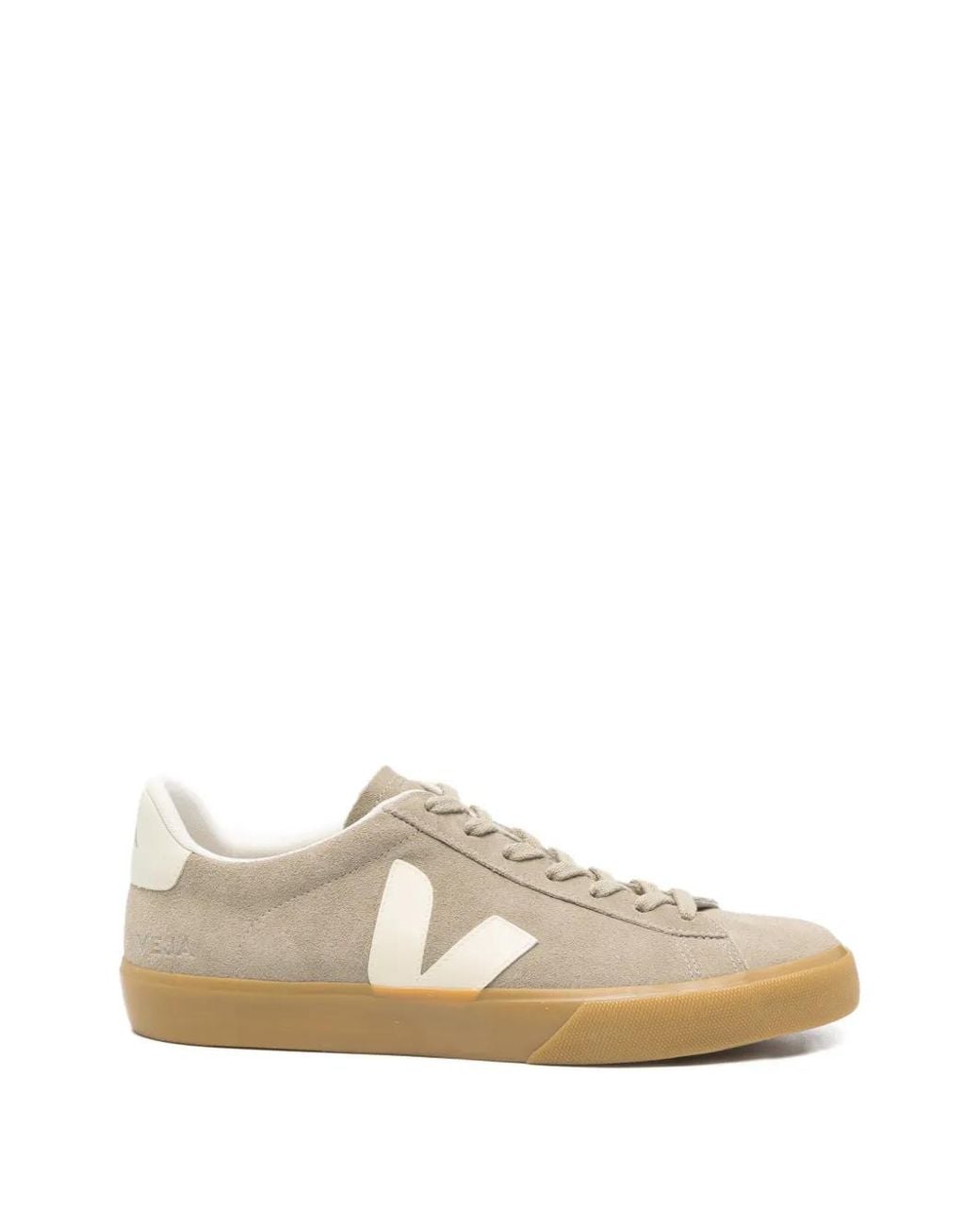 Veja White Campo Suede Sneakers