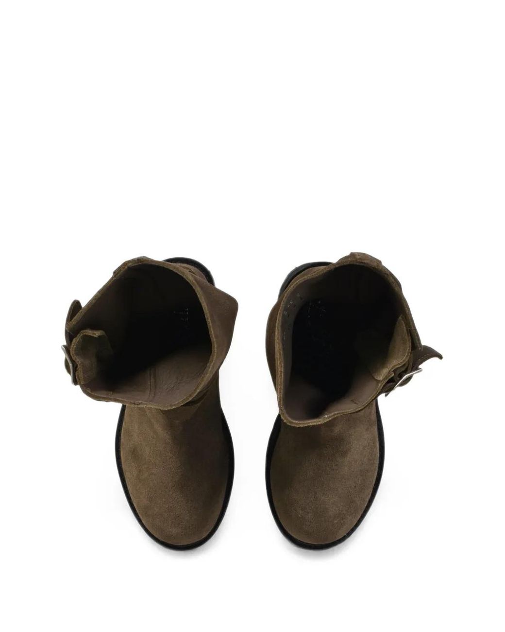 FILTH Brown Buckle-Strap Leather Boots for men