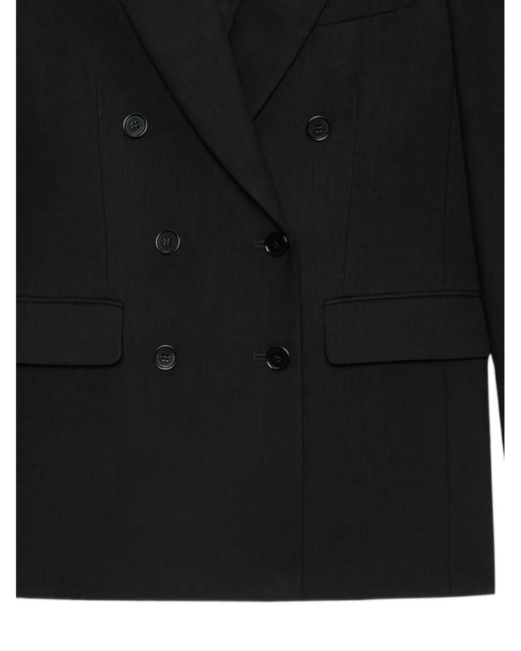 MSGM Black Double-Breasted Blazer