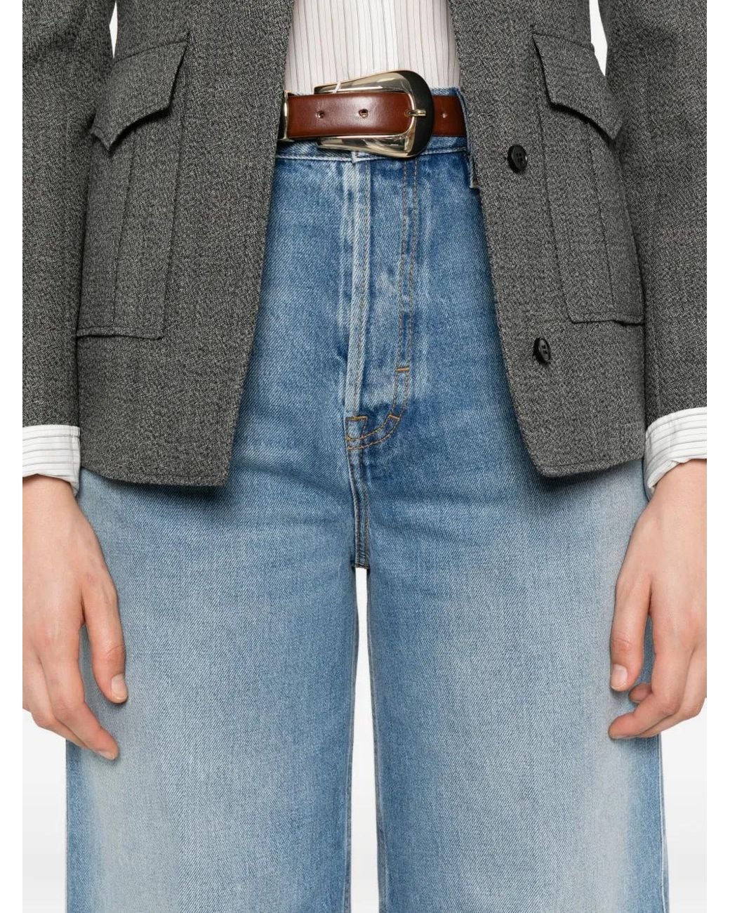 Gucci Jeans Met Logopatch in het Blue