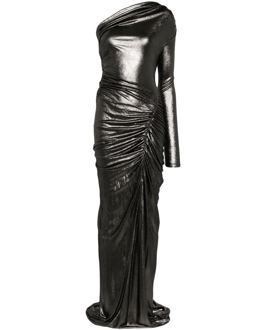 Atlein Black Draped Gown