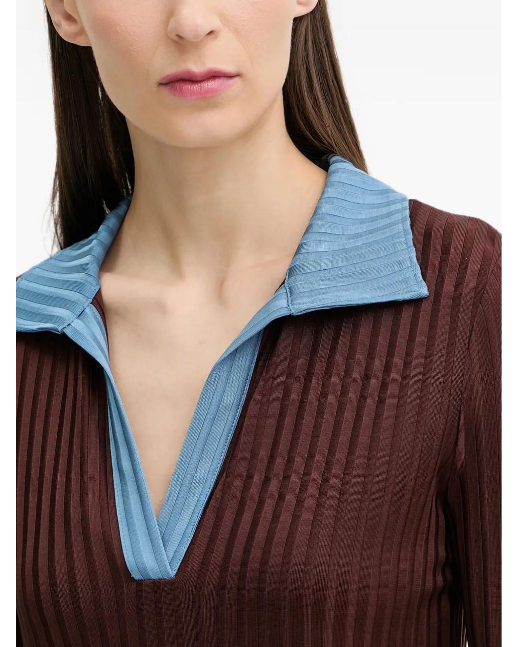 Rag & Bone Blue Luca Long-Sleeve Top