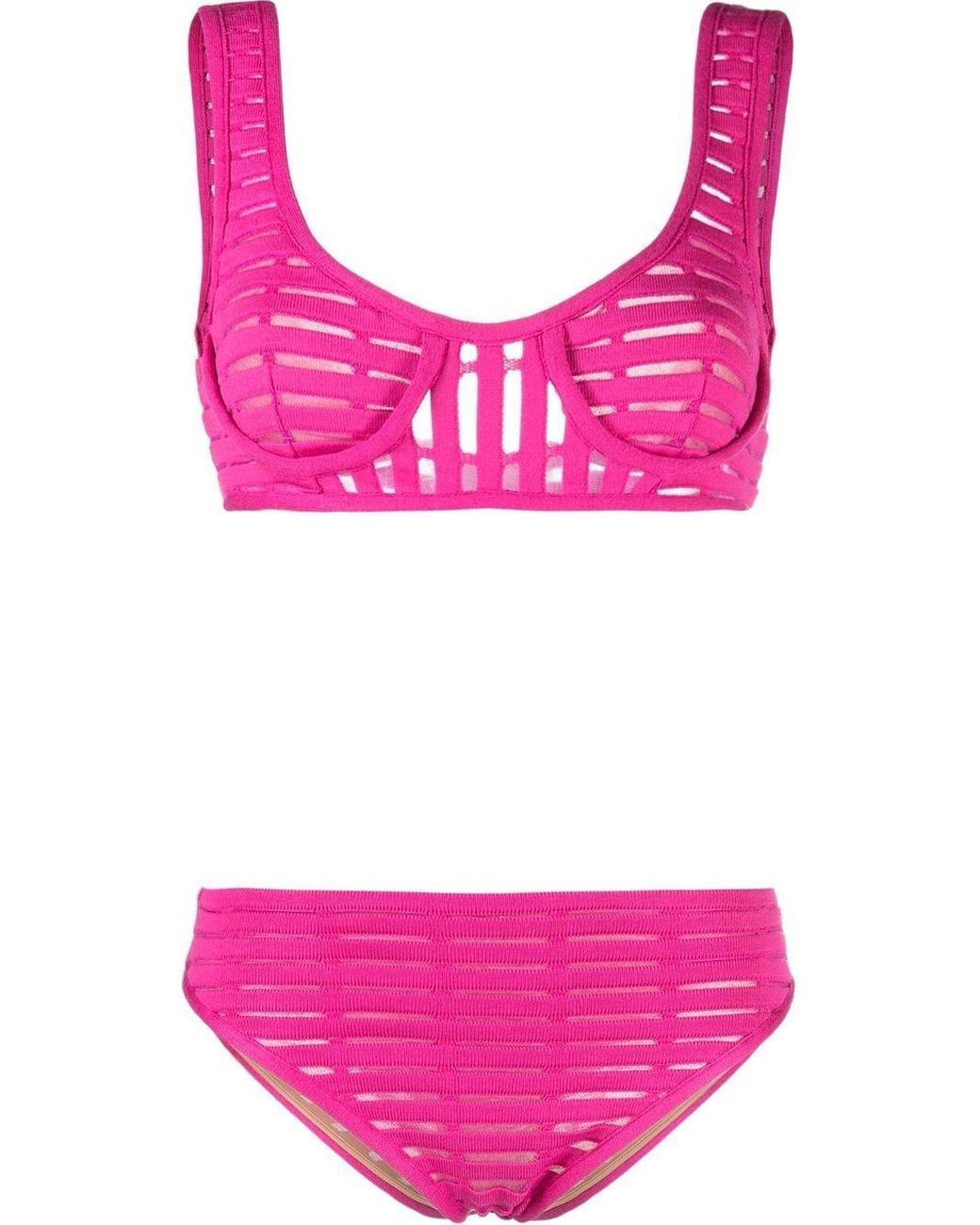 Genny Iconic Semi-sheer Bikini in Pink | Lyst Canada