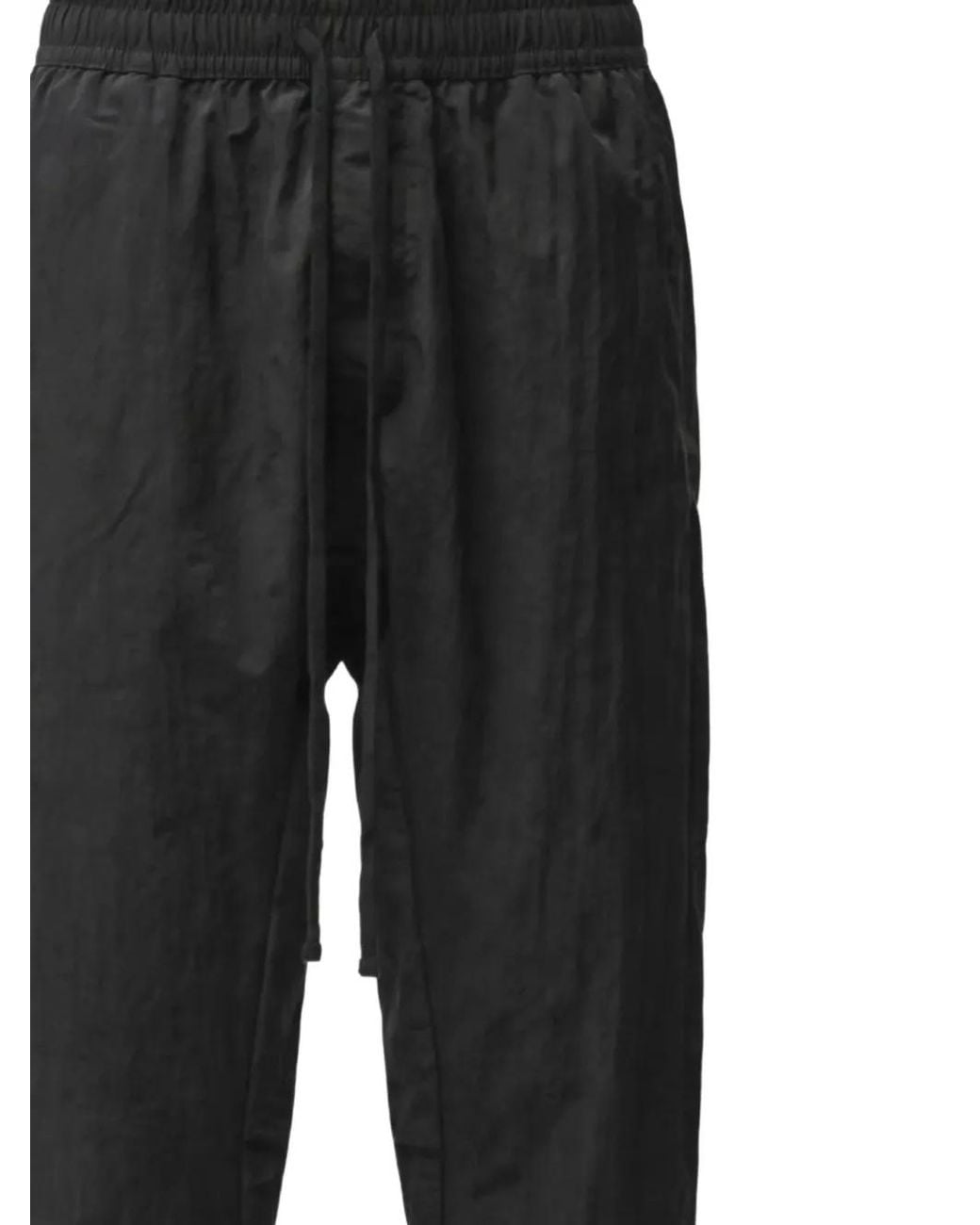 Thom Krom Black Drawstring Track Pants for men