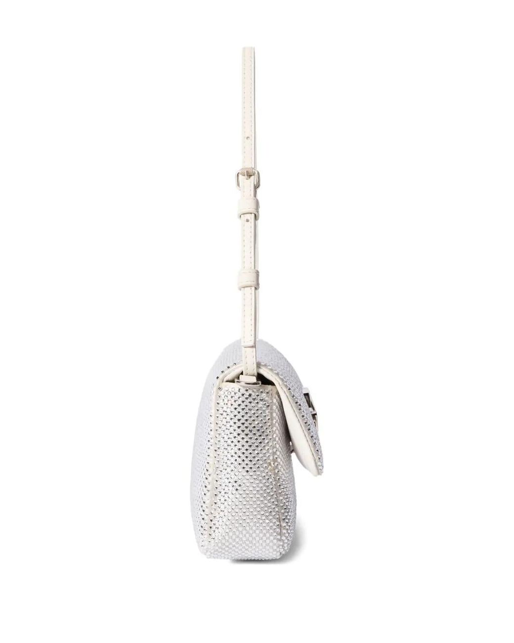 Off-White c/o Virgil Abloh White Jitney Shoulder 0.7 Strass Shoulder Bag