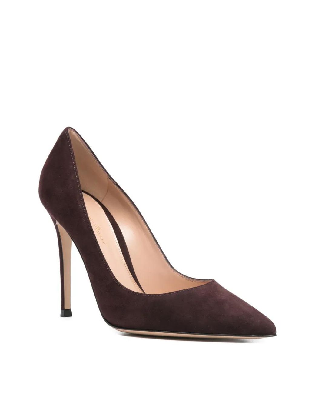 Gianvito Rossi Brown Pointed-Toe Pumps