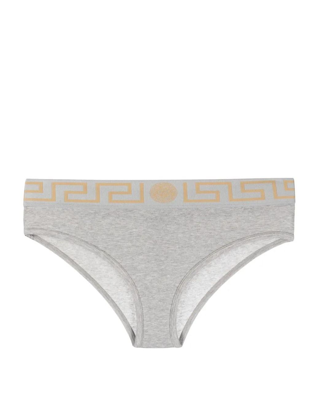 Versace Gray Medusa-Jacquard Jersey Briefs