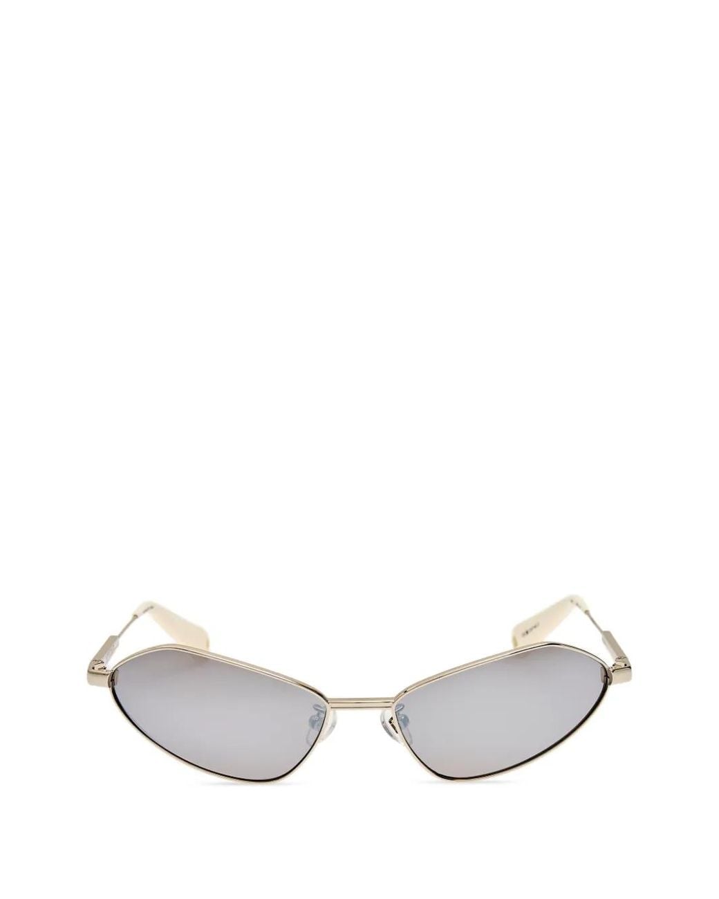 Jacquemus White Bambino Geometric-Frame Sunglasses