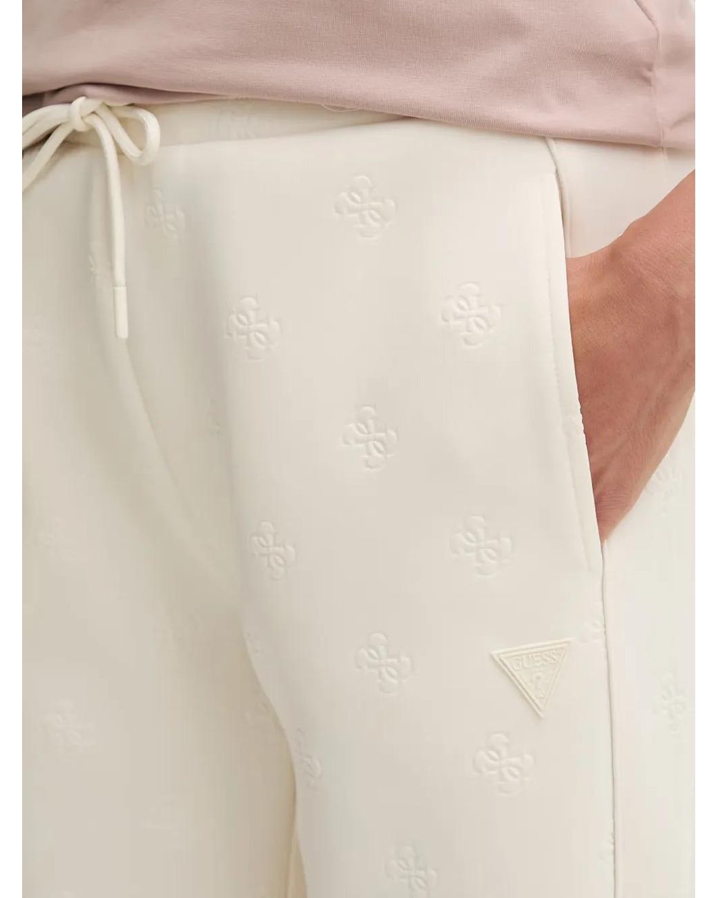 Guess Natural Pantalon De Jogging À Logo 4G