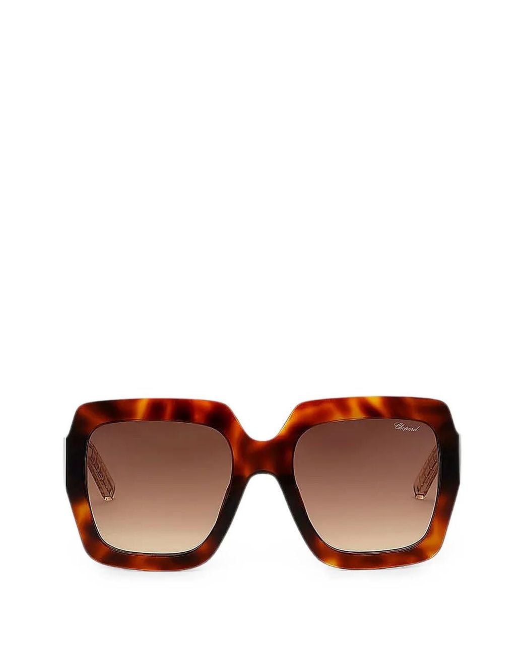 Chopard Brown Sonnenbrille Mit Eckigem Gestell