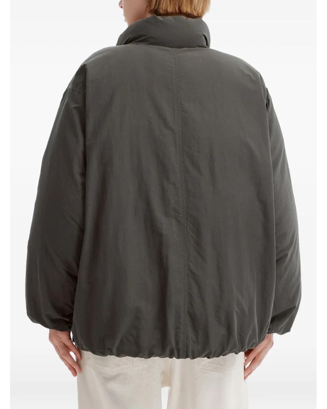 Low Classic Black Padded High-Neck Jacket