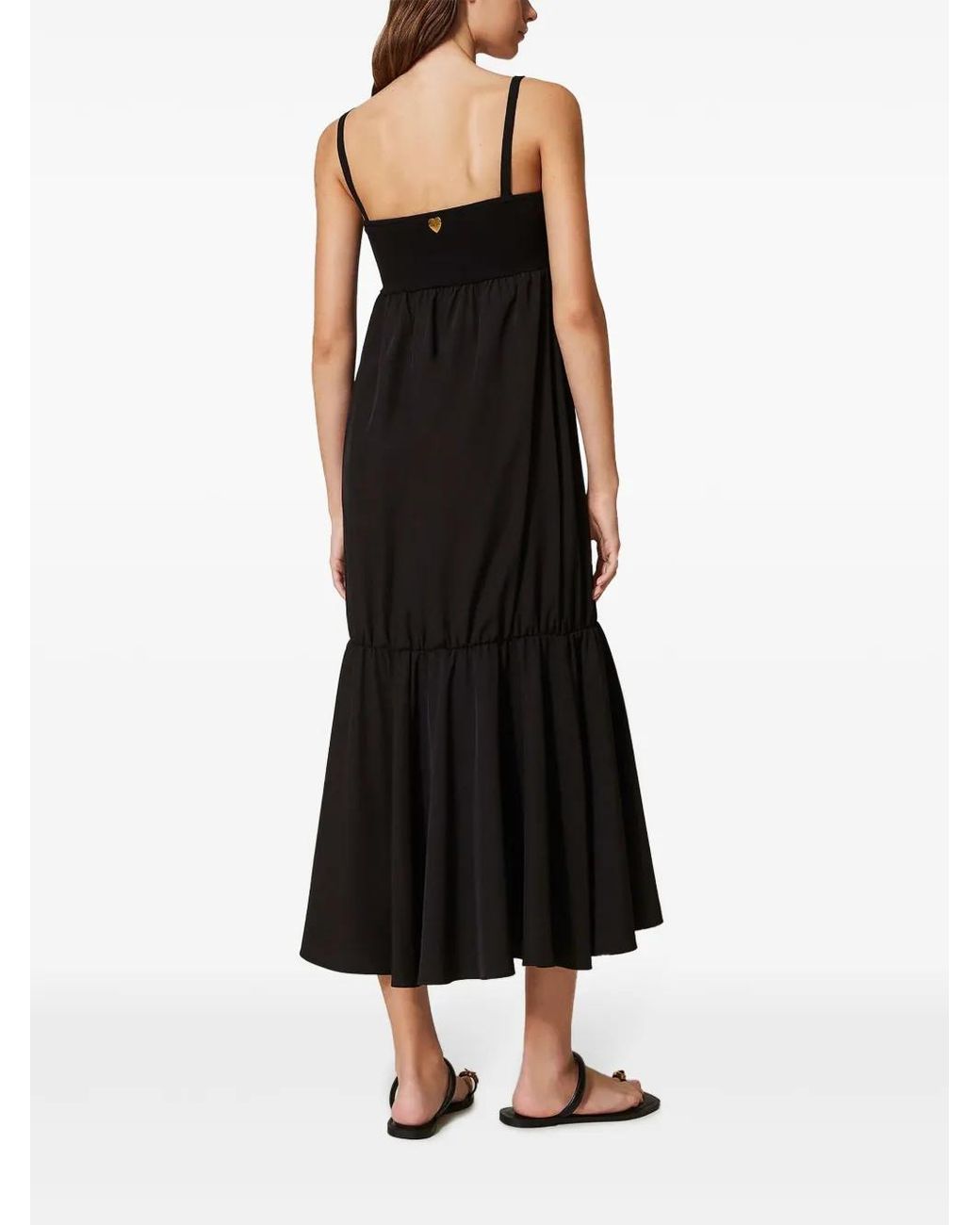 Twinset Black Knitted Midi Dress