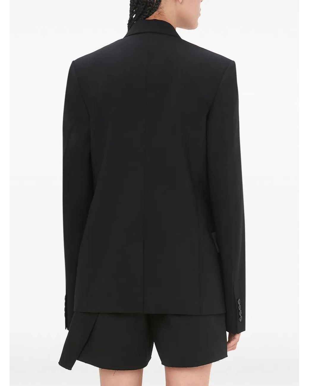 J.W. Anderson Black Panelled Double-Breasted Blazer