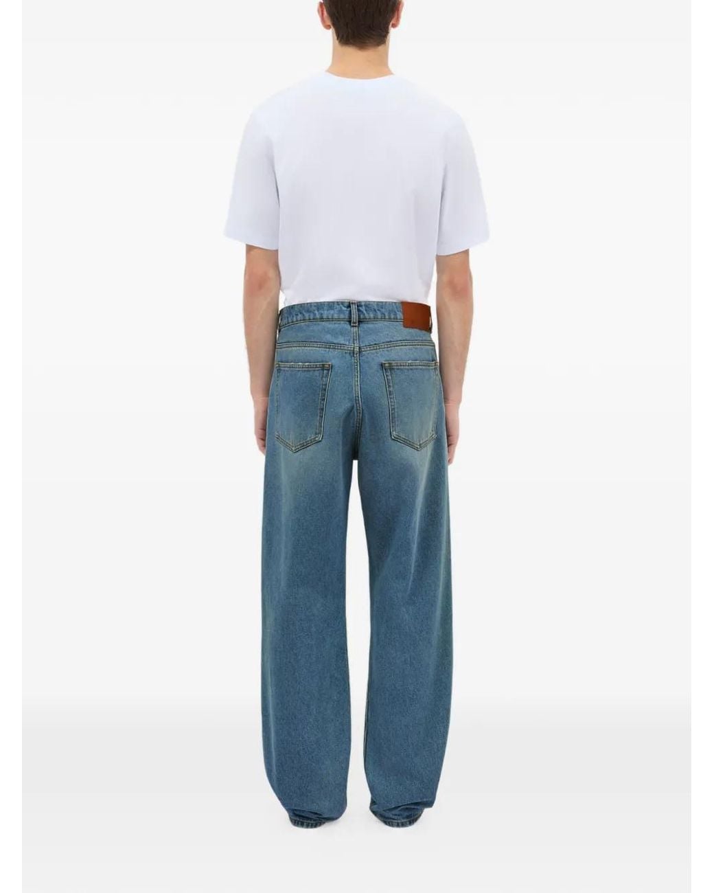 MSGM Blue Logo-Detail Jeans for men