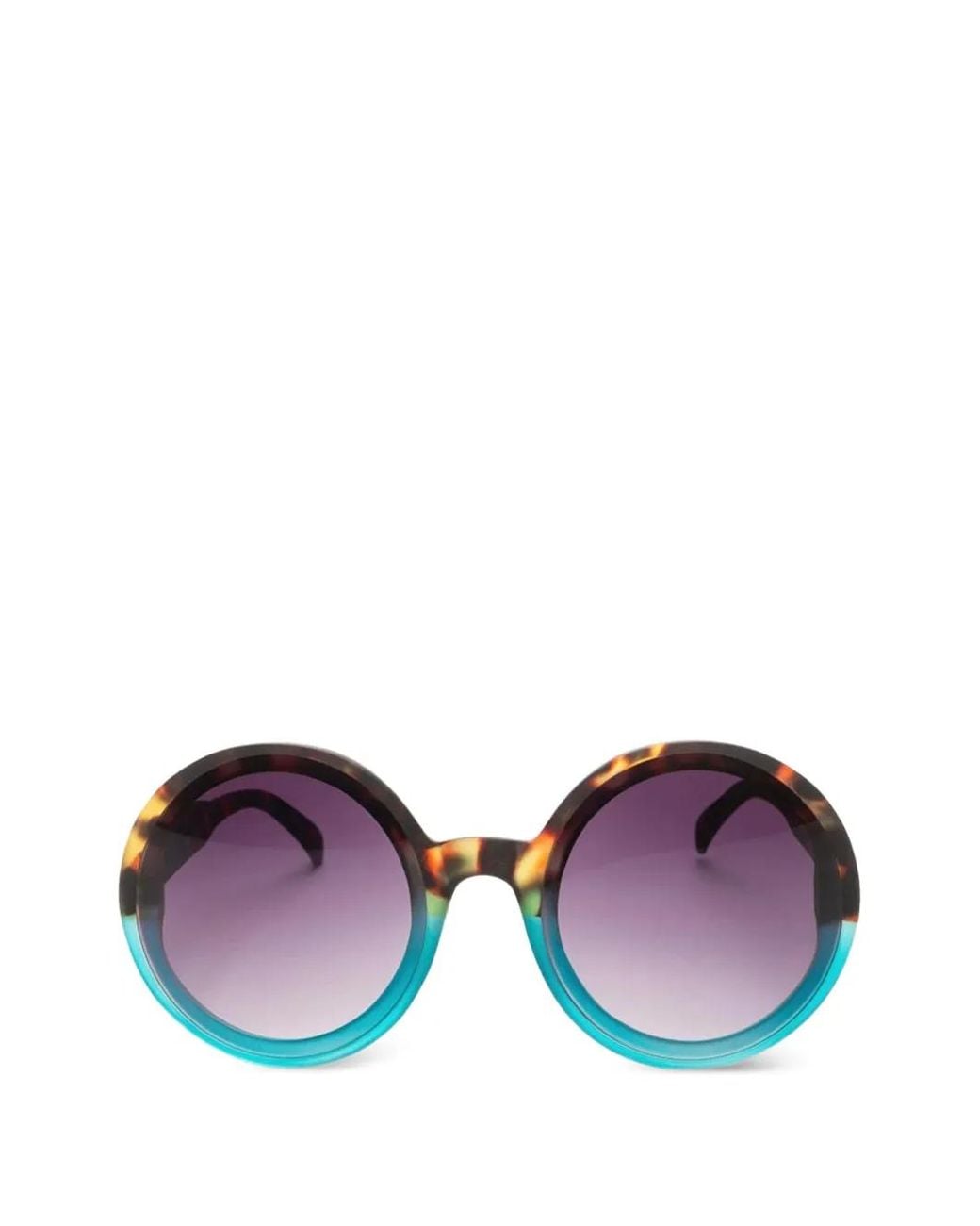 Okkia Purple Monica Round-Frame Sunglasses