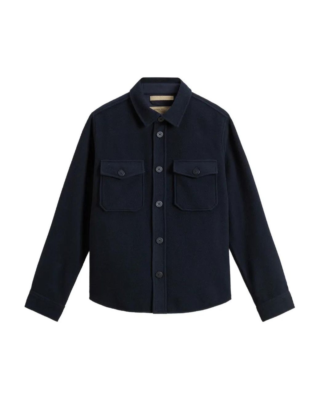 Woolrich Blue Double-Pocket Shirt Jacket for men