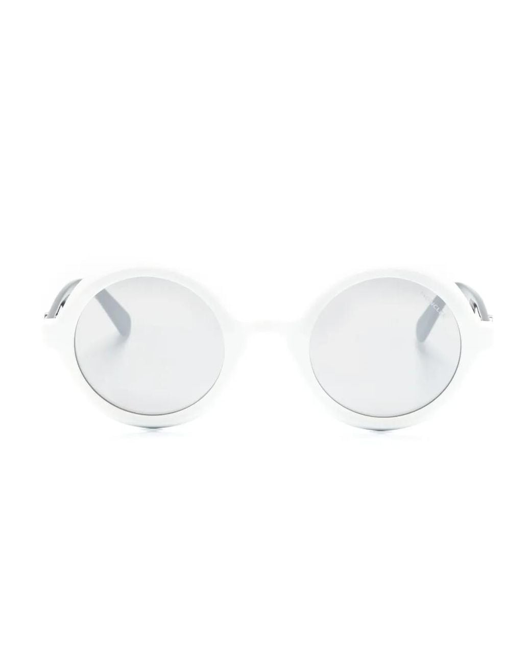 Moncler White Orbit Round-Frame Sunglasses