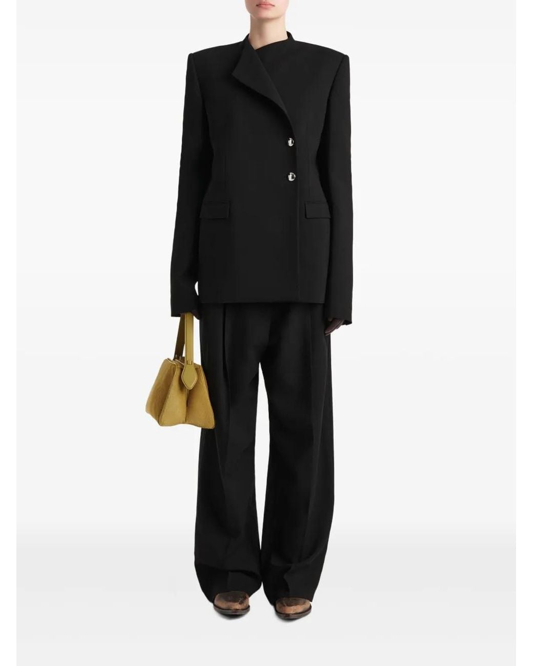 Khaite Black Button Jacket