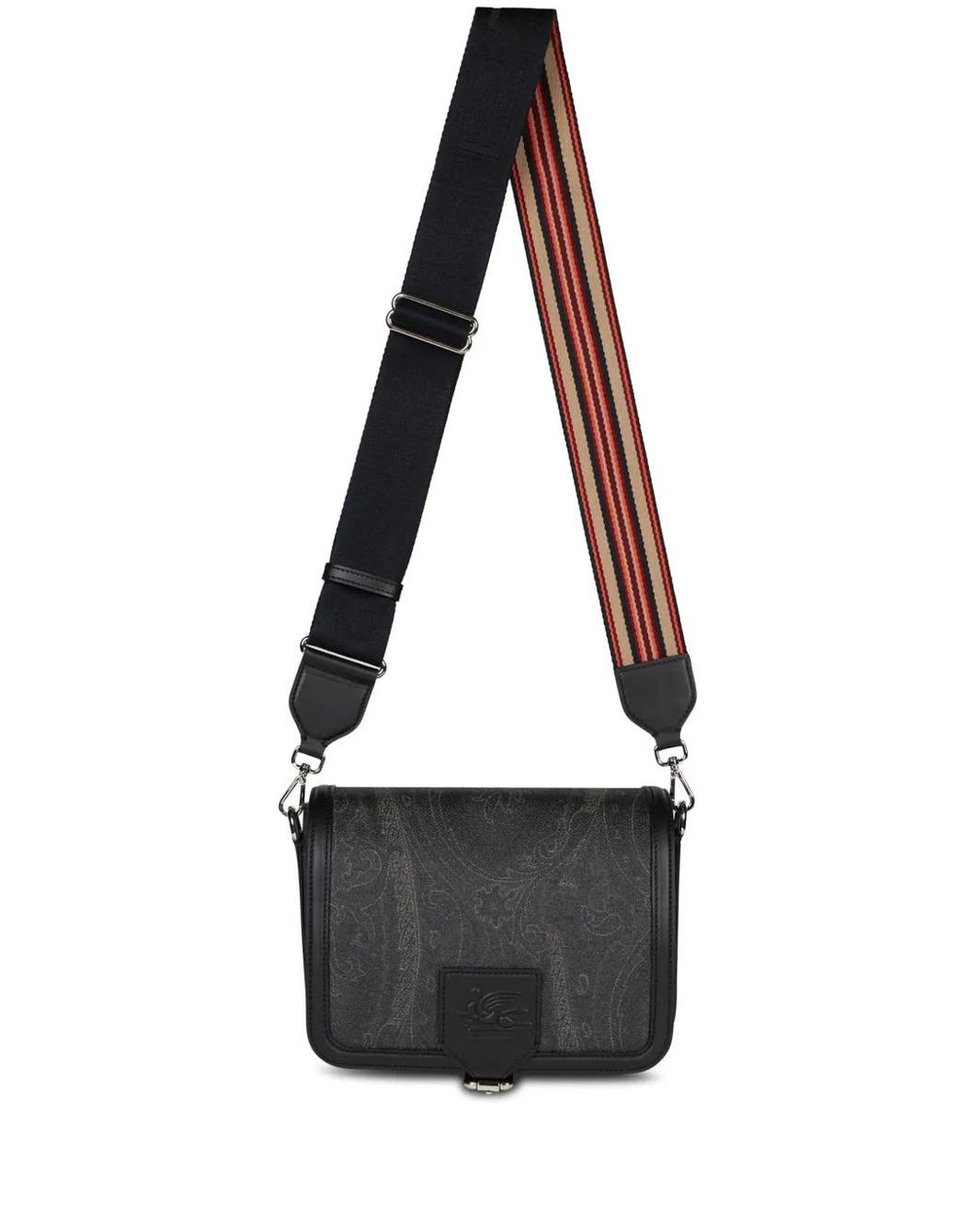 Etro Black Small Essential Paisley-Print Messenger Bag for men
