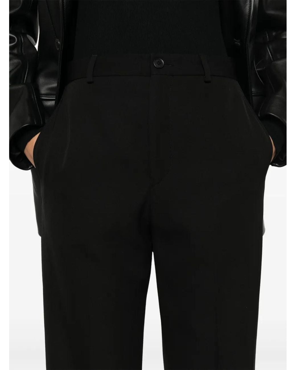 Balenciaga Black Straight-Leg Tailored Trousers