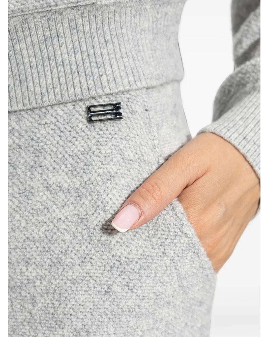 Victoria Beckham Gray Cuffed Track Pants