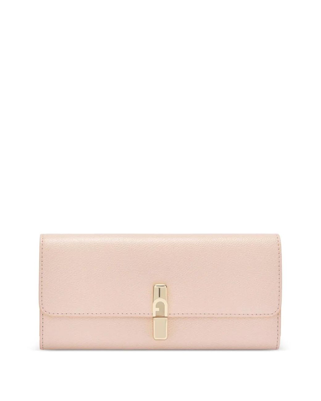 Furla Pink Xl Iride Textured Flap Continental Wallet