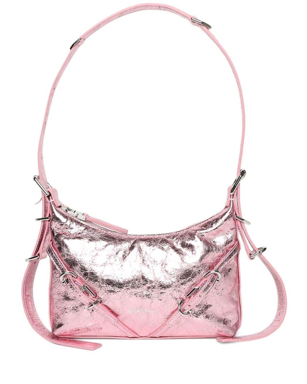 Givenchy Mini Voyou Metallic-finish Bag in Pink | Lyst