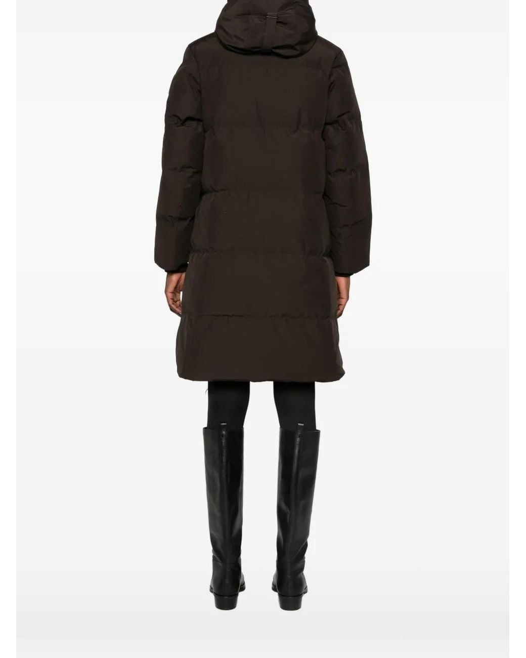 Canada Goose Black Louise Quilted Hooded Coat