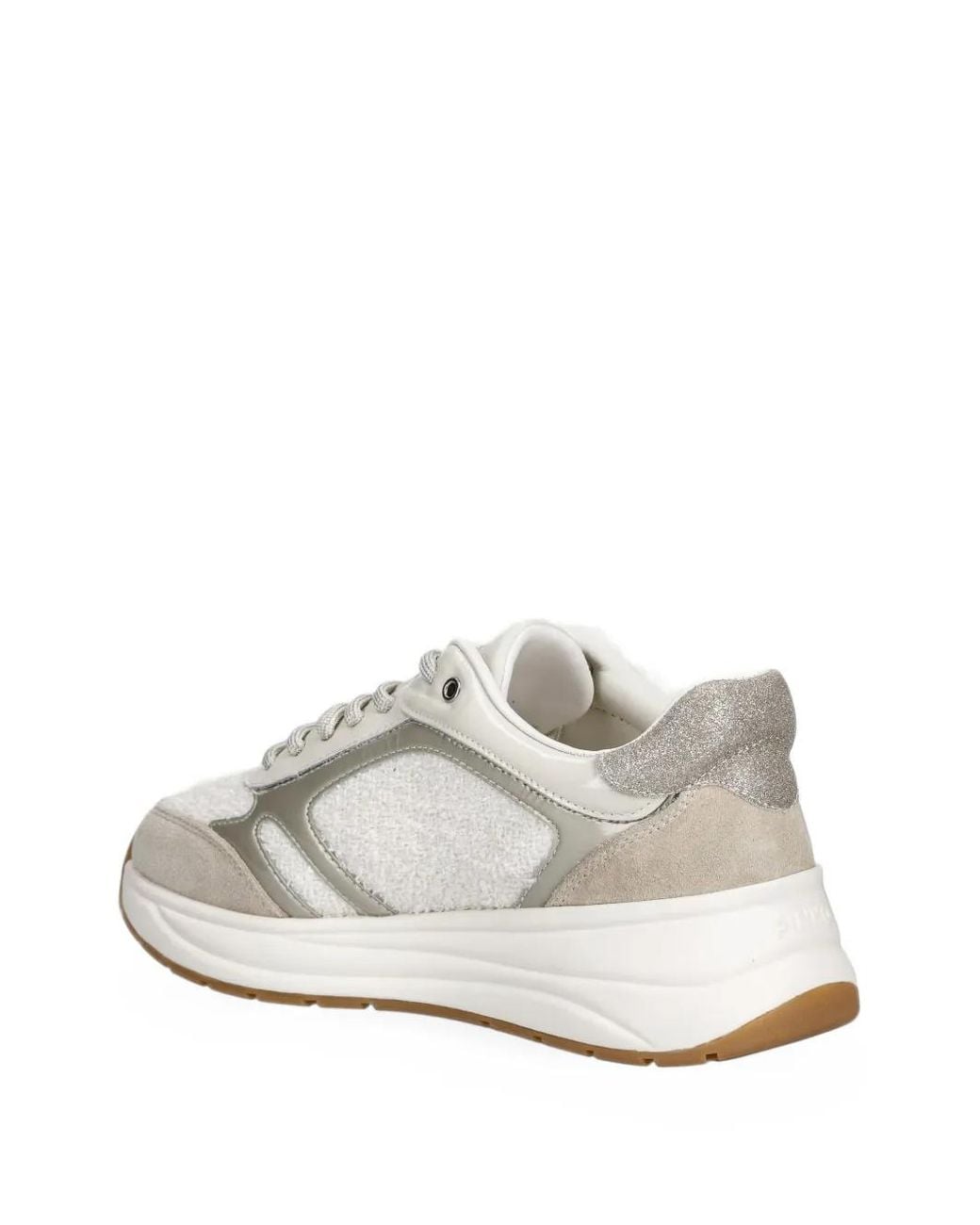 Pinko White Glitter-Detail Love Birds Sneakers