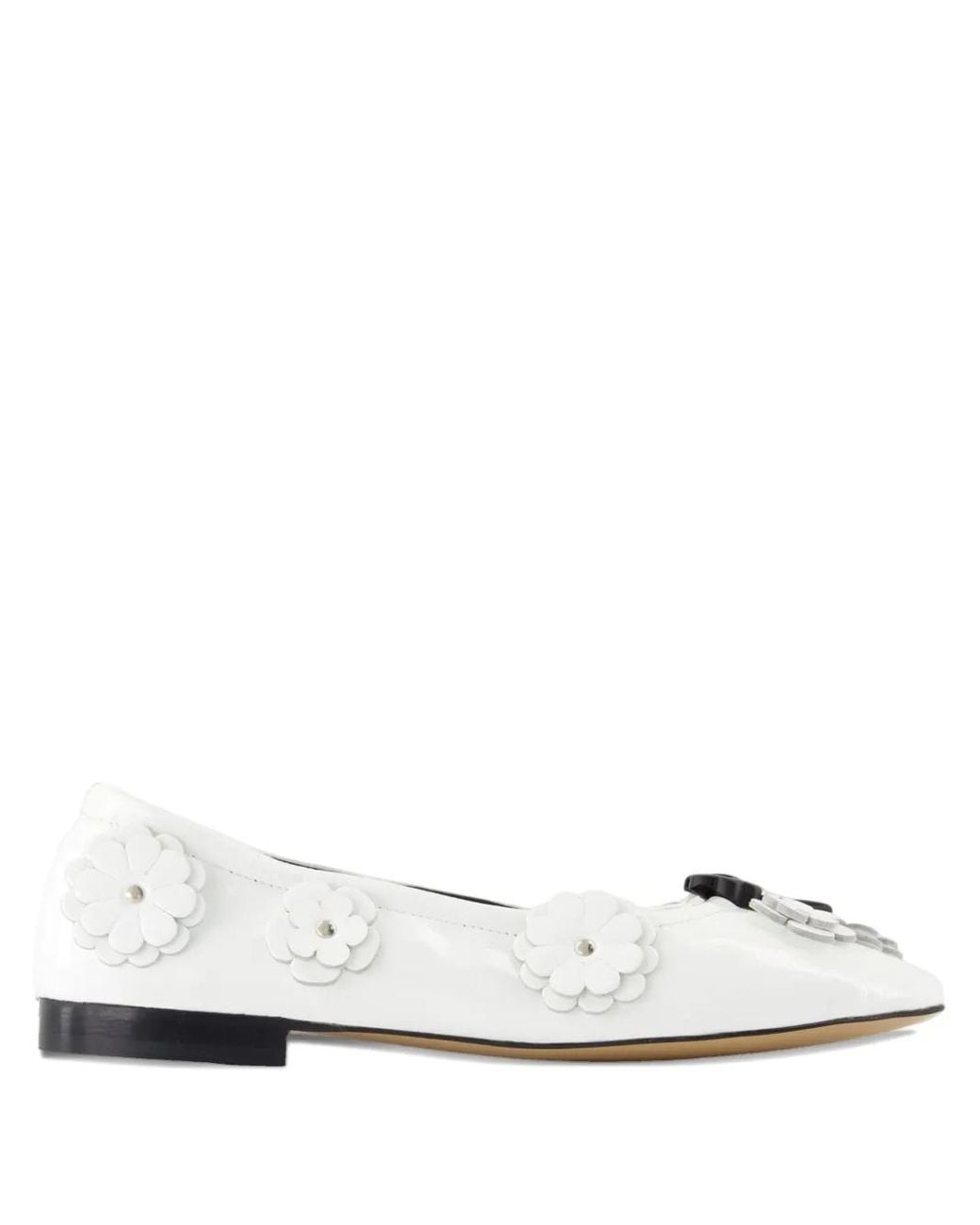 CECILIE BAHNSEN White Ballerines À Fleurs