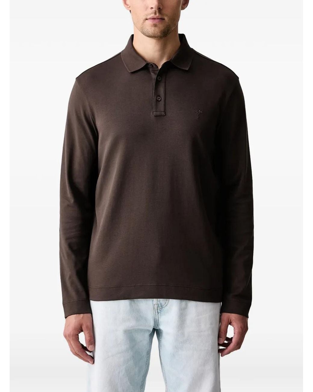 Joop! Black Perolo Long-Sleeve Cotton Polo Shirt for men