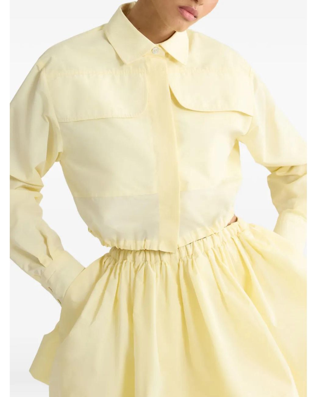 Patou Yellow Safari Cropped Shirt