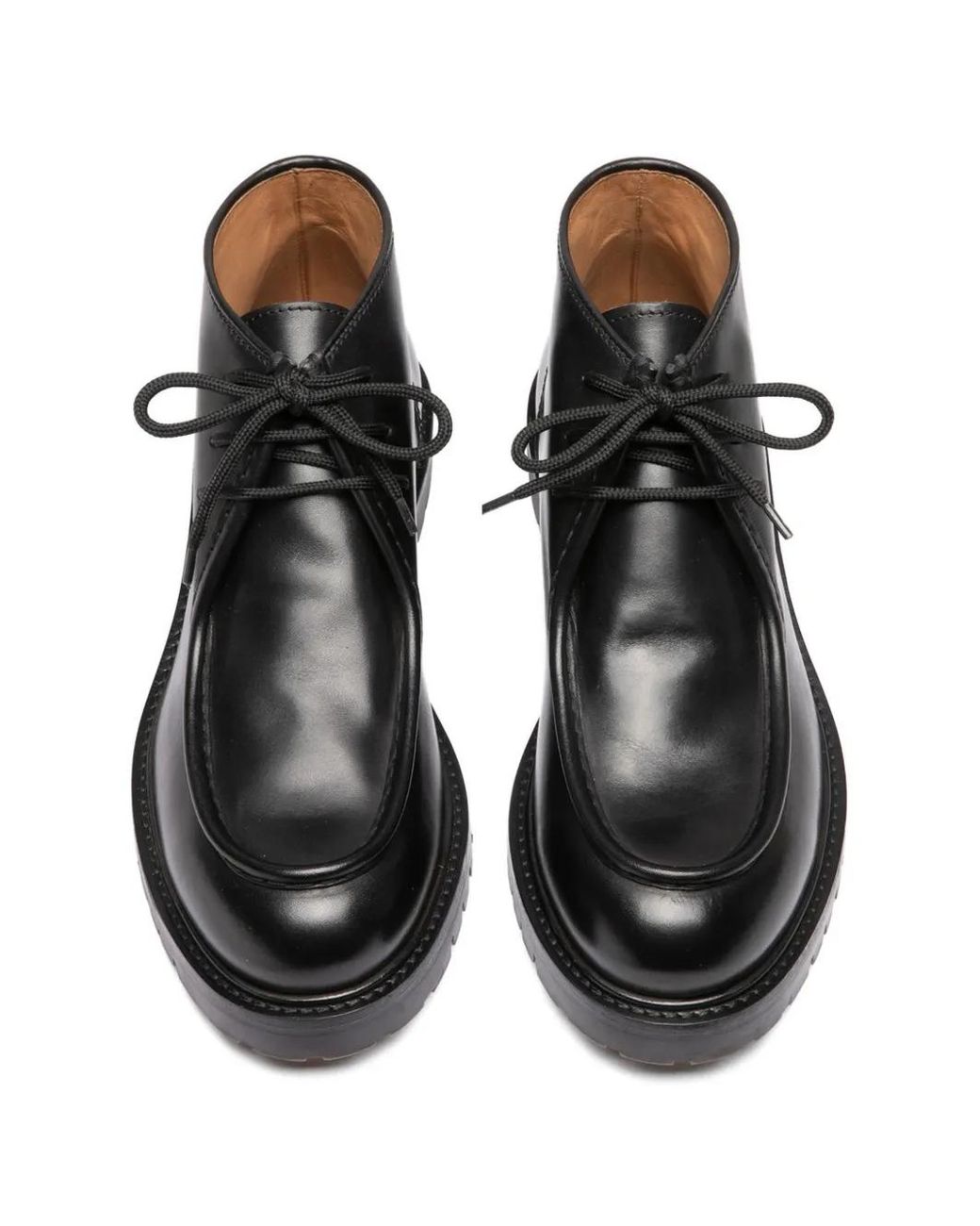 Officine Creative Black Leather Derby Shoes for men
