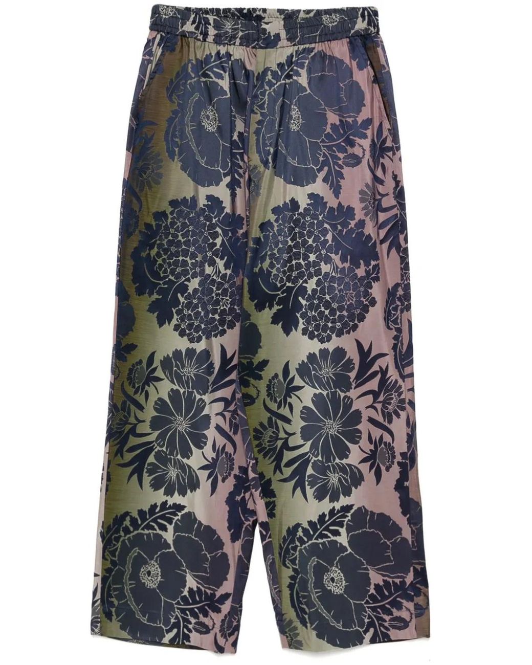 Biyan Blue Jacquard Pants