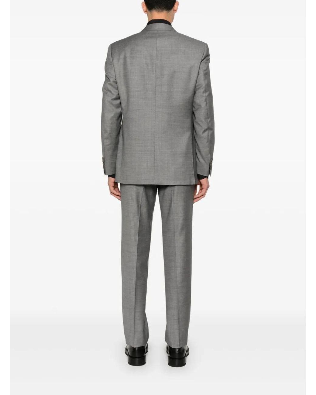 Canali Gray Wool Single-Breasted Suit for men