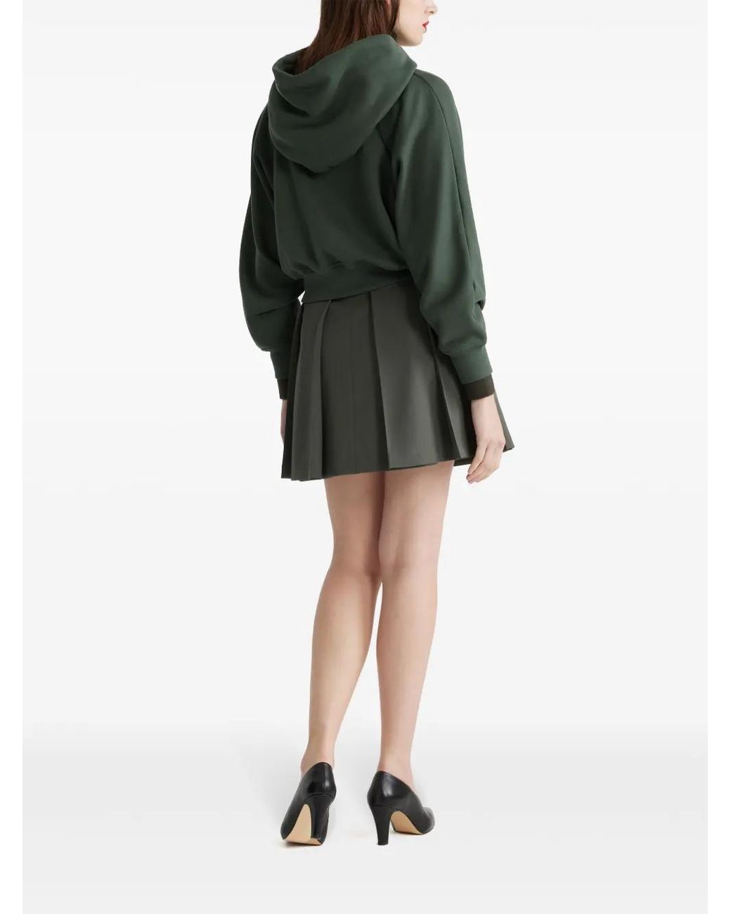 Patou Green Pleated Mini Skirt