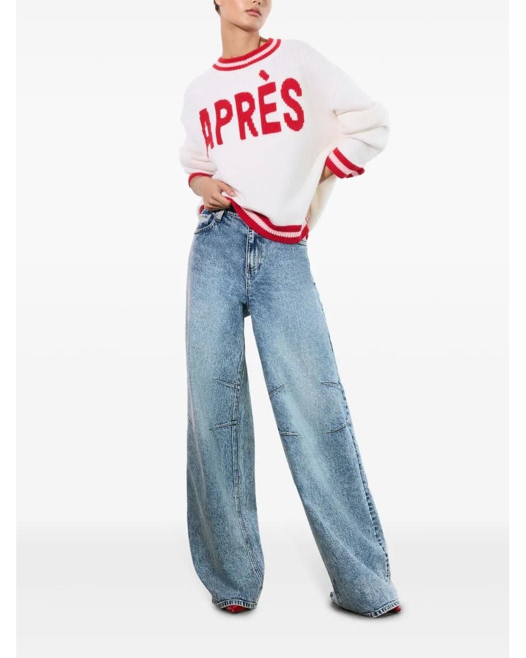 Alice + Olivia White Ogden Apres Pullover Sweater